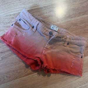 Rvca ombré low rise shorts